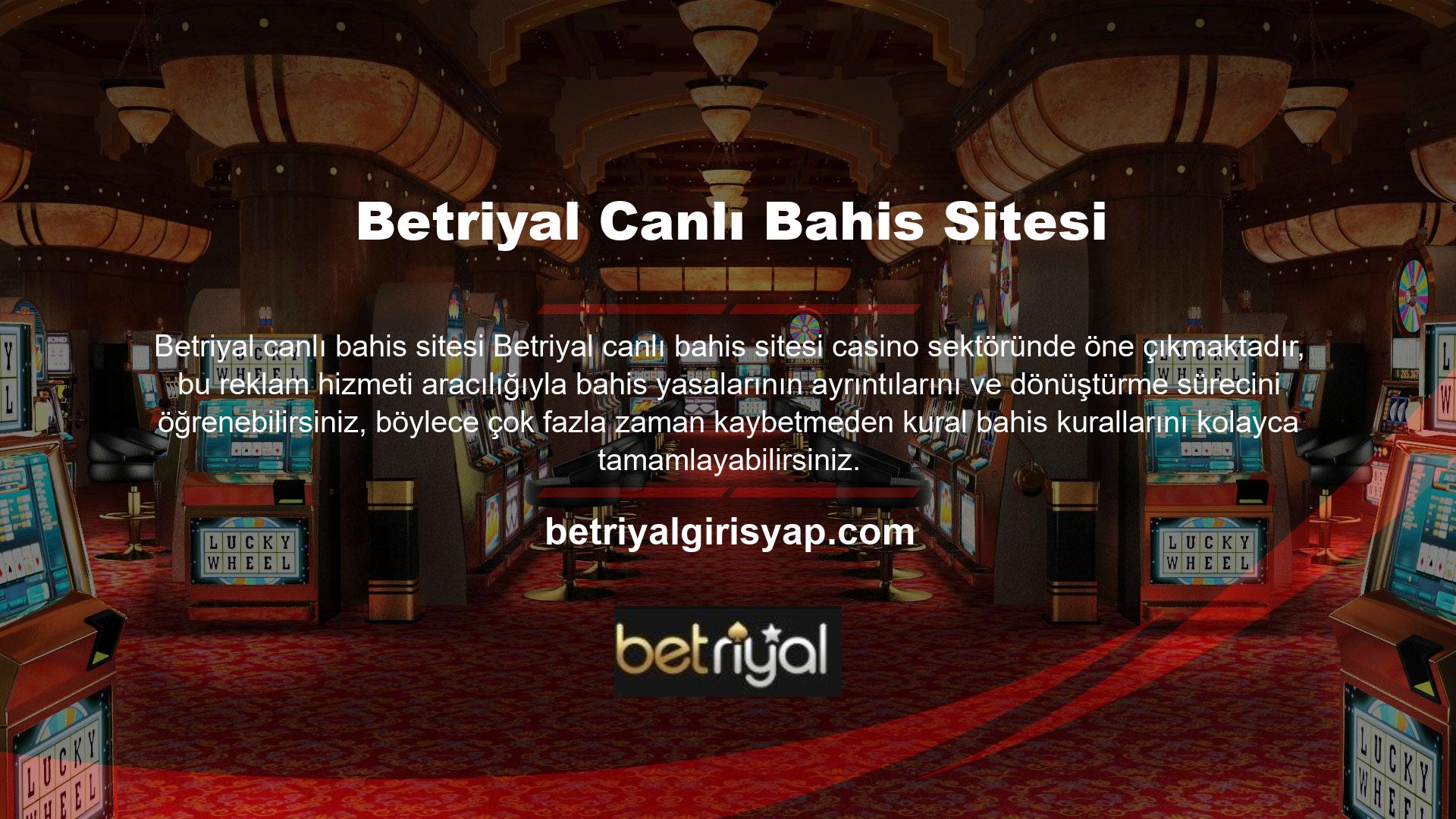 Betriyal casino oyunları ve canlı bahis sitesi, müşterilerine sunduğu tüm fırsatlarla dünya çapında tanınan bir isim haline gelmiştir